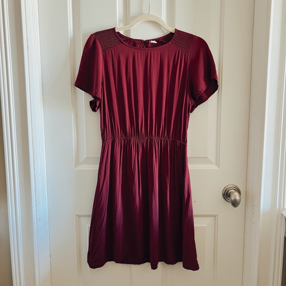 Maroon Casual Dress